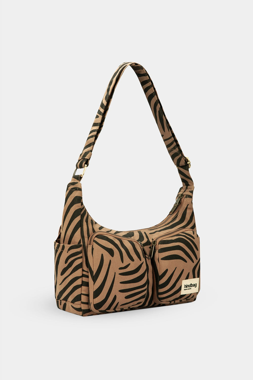 Emile Zebra Cinnamon Multipocket Bag