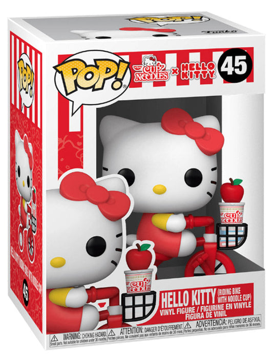 pop hello kitty riding bike with noodle cup 45