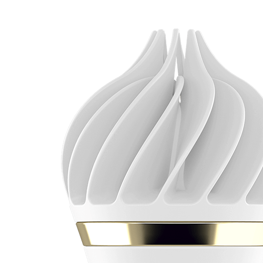 Satisfyer Sweet Treat Spinnator blanc – gros plan du mécanisme rotatif