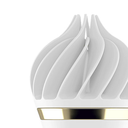 Satisfyer Sweet Treat Spinnator blanc – gros plan du mécanisme rotatif