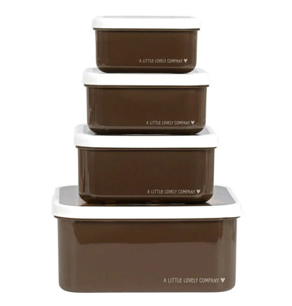 Pack of 4 Snack and Lunch Boxes - Bear