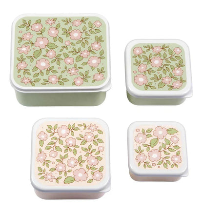 Pack of 4 Snack and Lunch Boxes - Flower