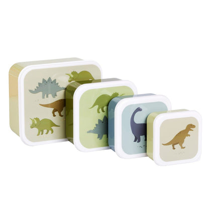 Lot de 4 boîtes repas et goûter - Dinosaures – vue 3 – A Little Lovely Company