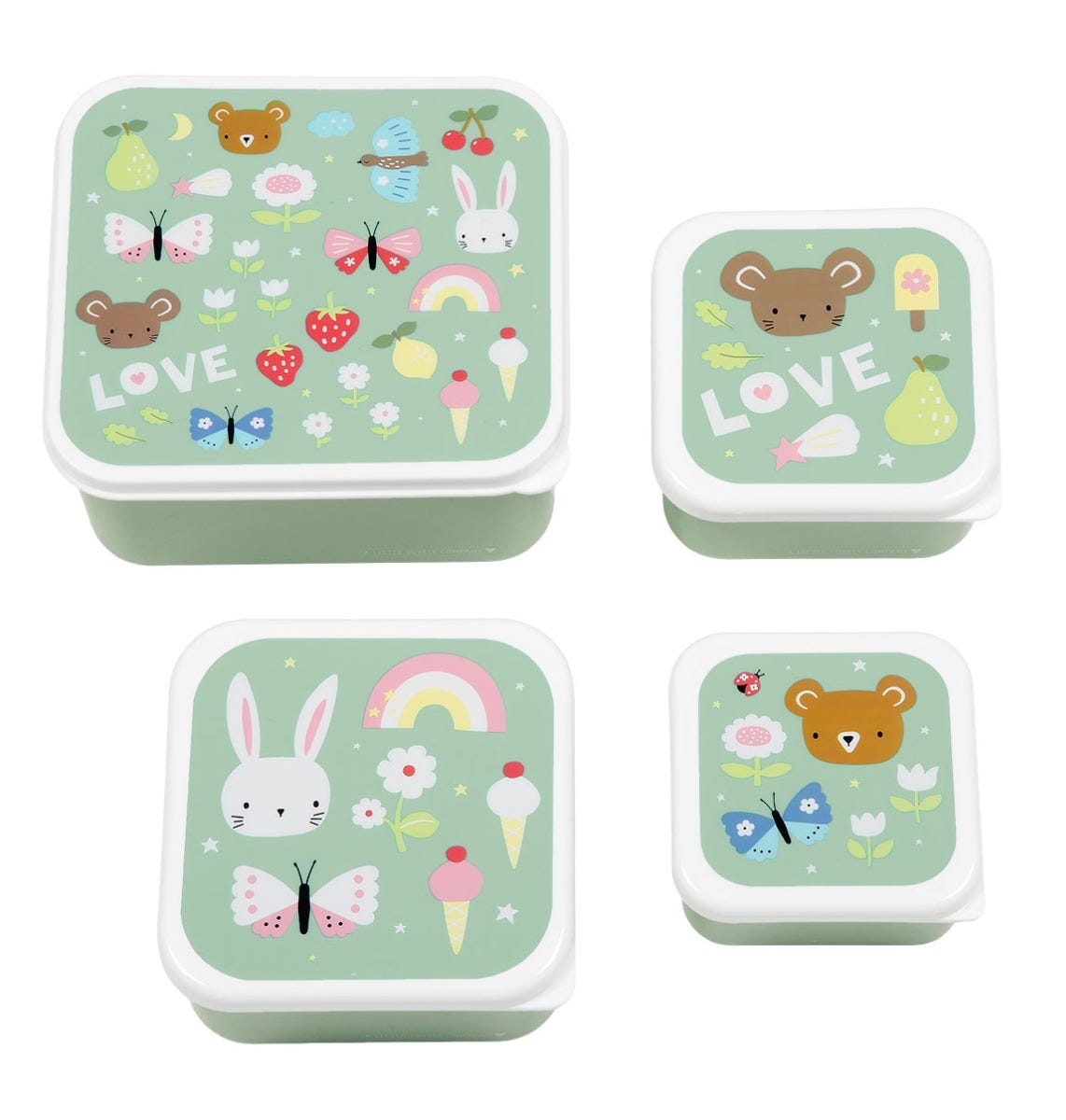 Lot de 4 boîtes repas et goûter - Joy – A Little Lovely Company