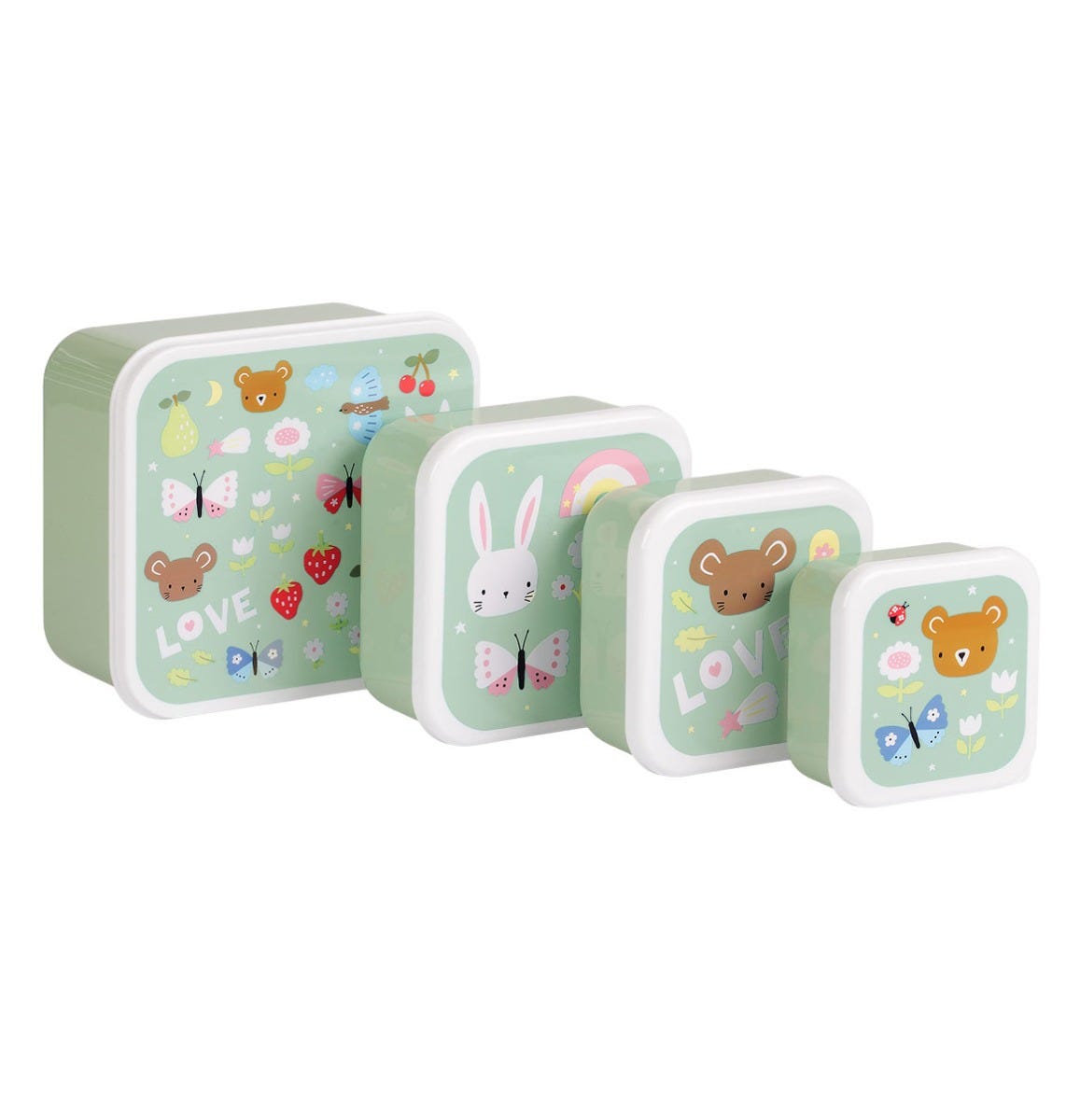 Lot de 4 boîtes repas et goûter - Joy – vue 3 – A Little Lovely Company