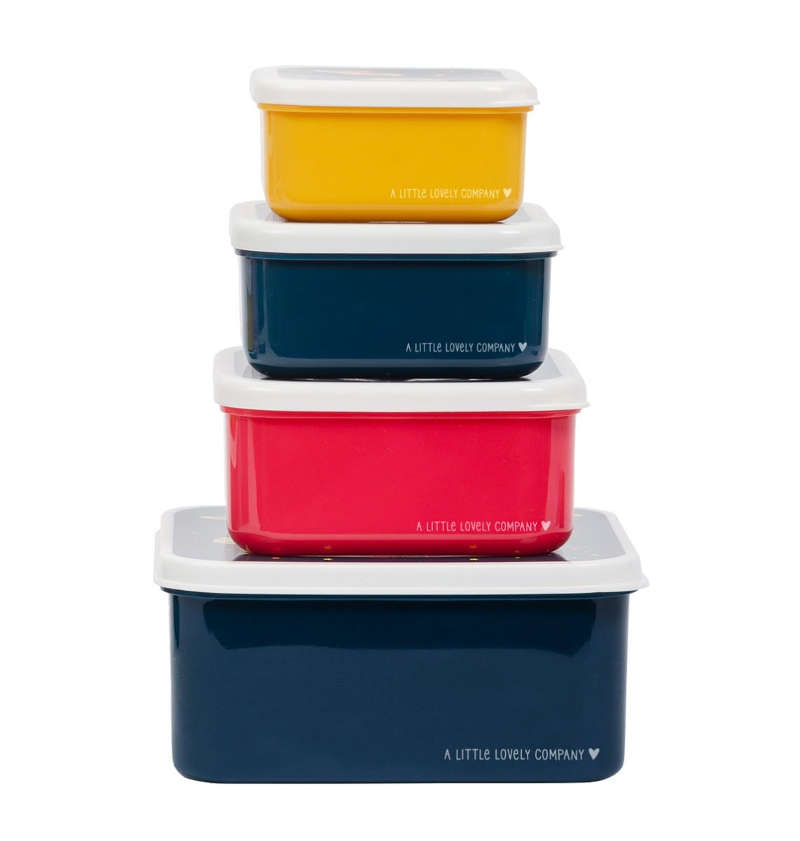 Lot de 4 boîtes repas et goûter - Espace – vue 5 – A Little Lovely Company