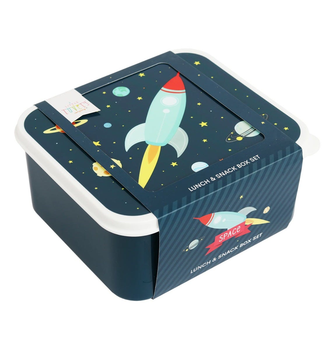 Lot de 4 boîtes repas et goûter - Espace – vue 4 – A Little Lovely Company