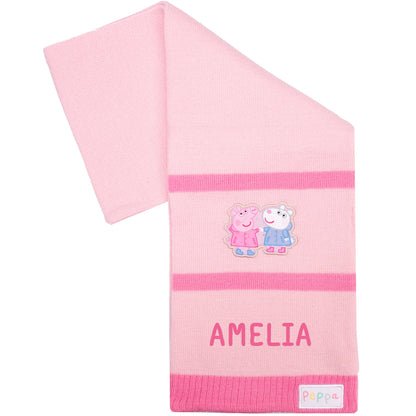 Peppa Pig Girls' Personalised Winter Scarf