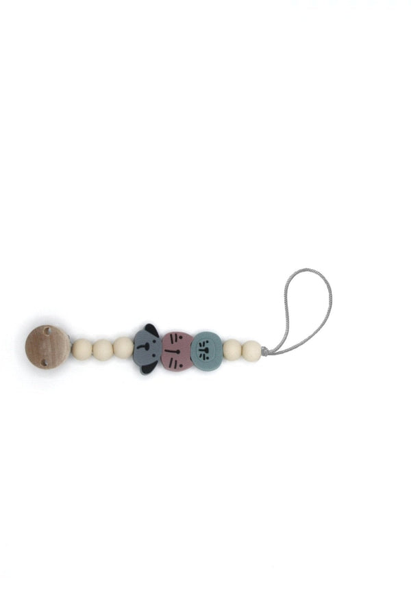 Animal Pastel Silicone Pacifier Clip