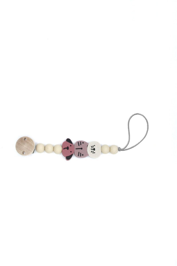 Silicone Animal Pink Dummy Clip