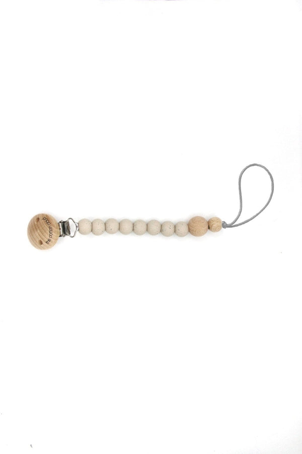 Silicone Round Pacifier Clip Sand