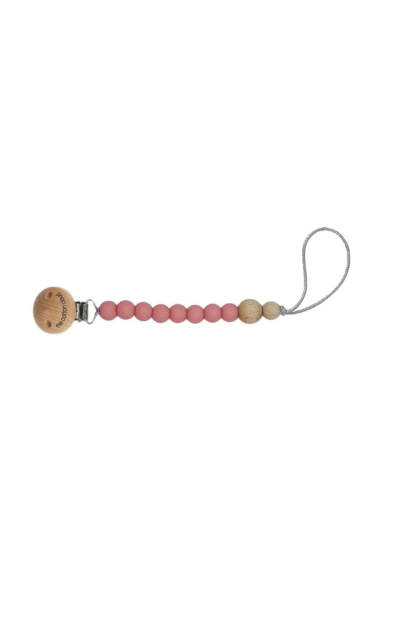 Silicone Pacifier Clip Round Wild Rose