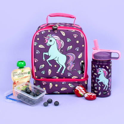 Sac repas à deux compartiments – Diamond licorne