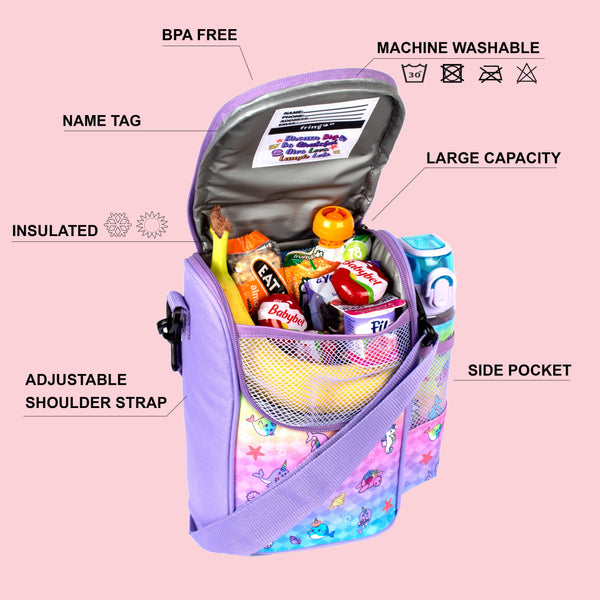 Sac repas avec bandoulière – Strap Lunch Bags – Narwhal & Seahorse