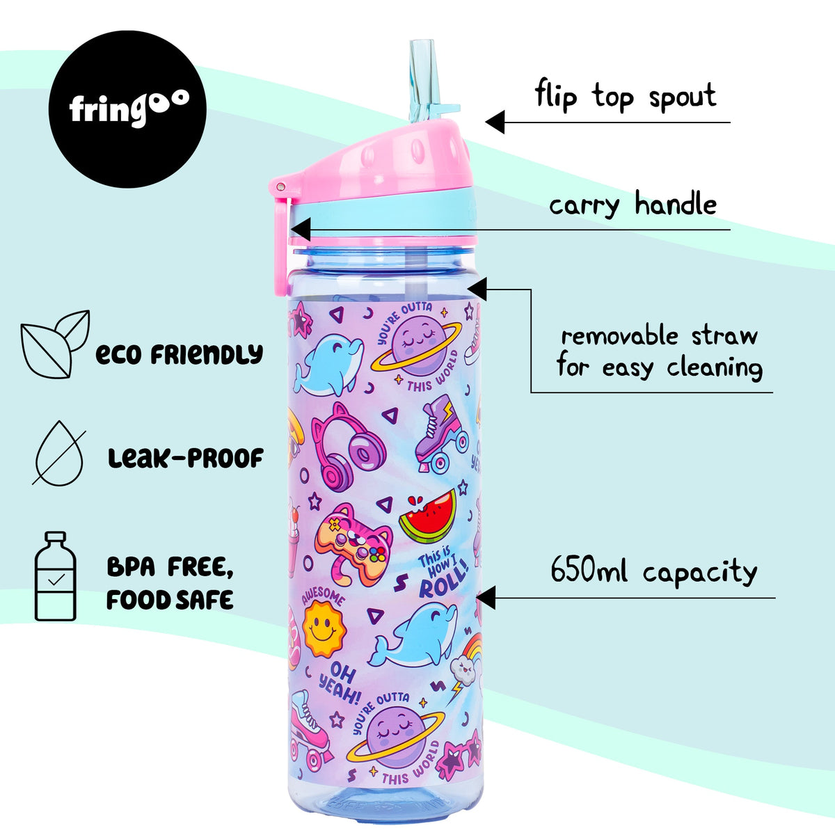Straw Bottle - Girls' Gang