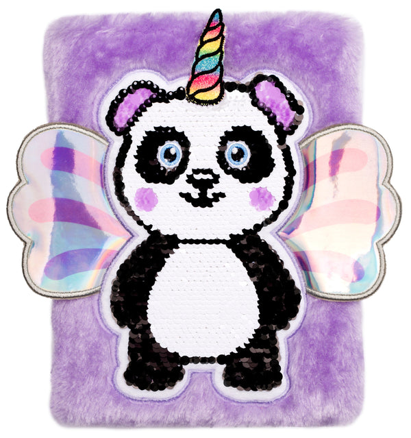Carnet en peluche – 3D – Pandacorn en peluche