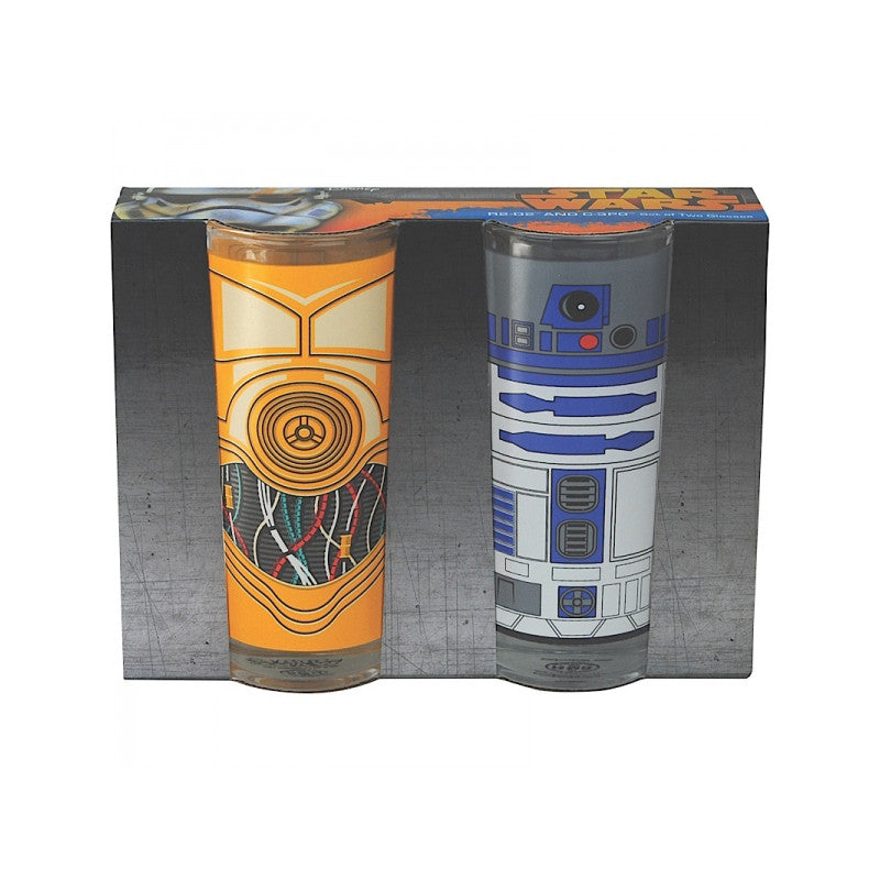 Set of 2 Star Wars glasses - R2D2 and C3PO