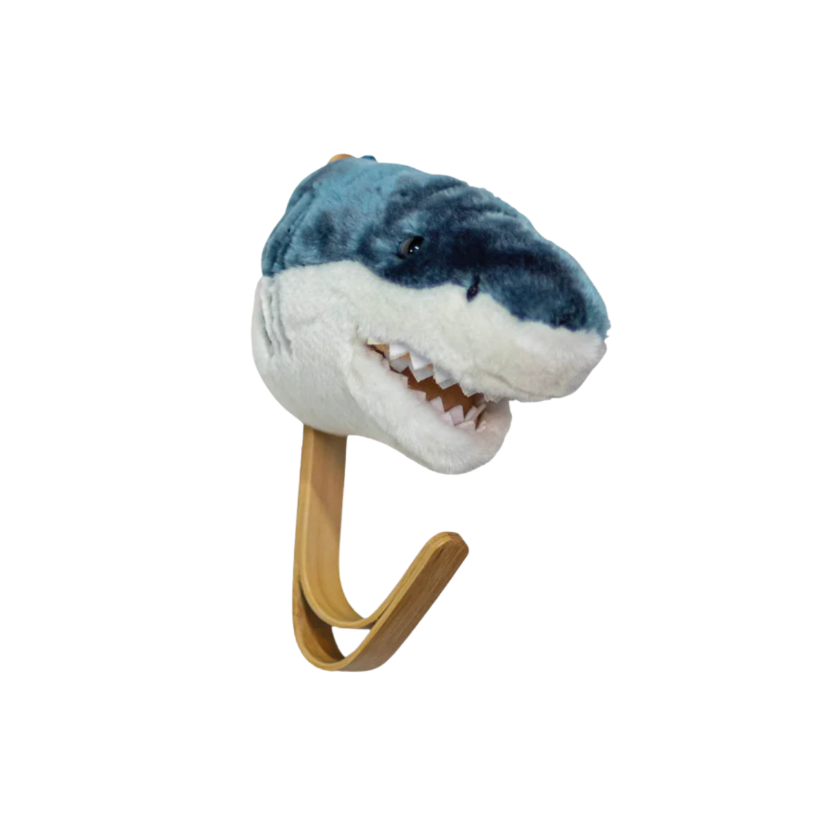 Shark plush coat rack