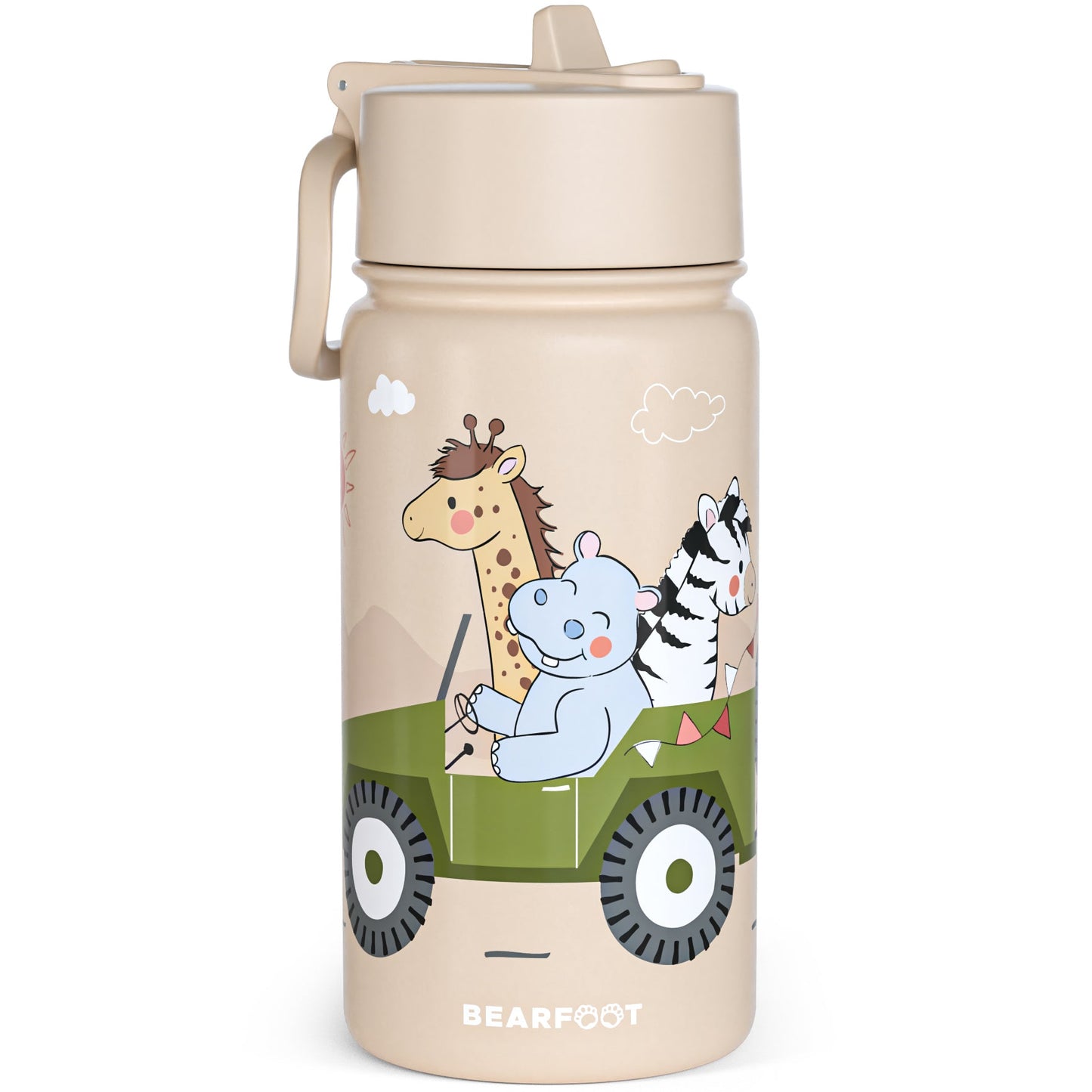 Thermo Kids' Stainless Steel Water Bottle - Safari Brown