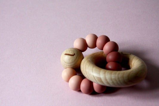 Pink Silicone Teething Ring