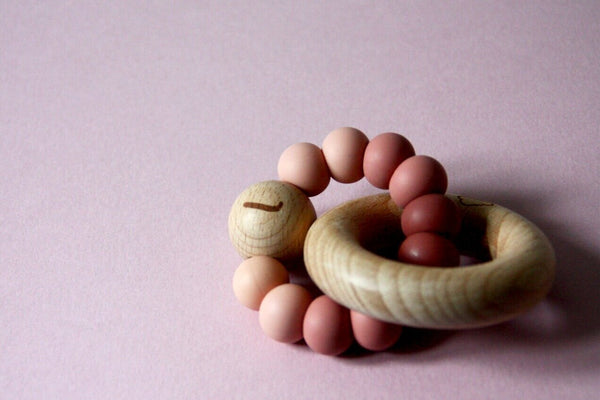 Pink Silicone Teething Ring