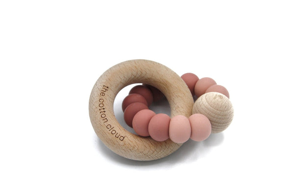 Pink Silicone Teething Ring