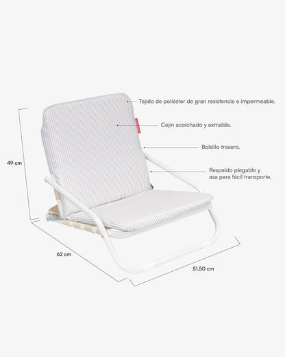 Silla pequeña playa beige - EDEN