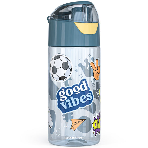 Kids' Water Bottle Lightweight Water Bottle - Blue Stickers