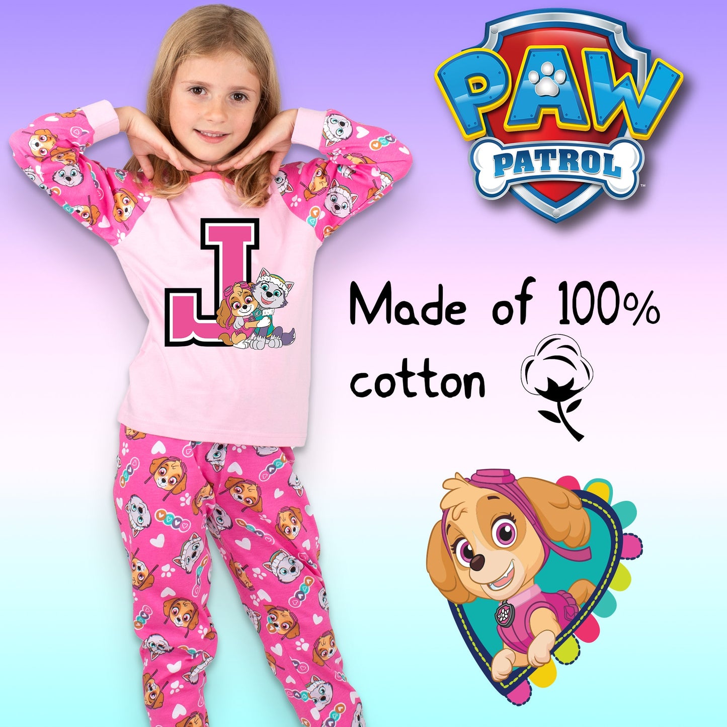 Paw Patrol Personalized Pyjama with Letter
