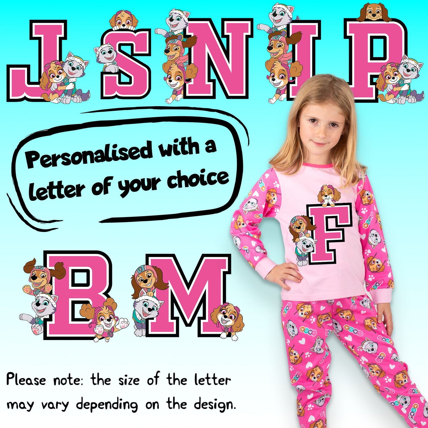 Paw Patrol Personalized Pyjama with Letter