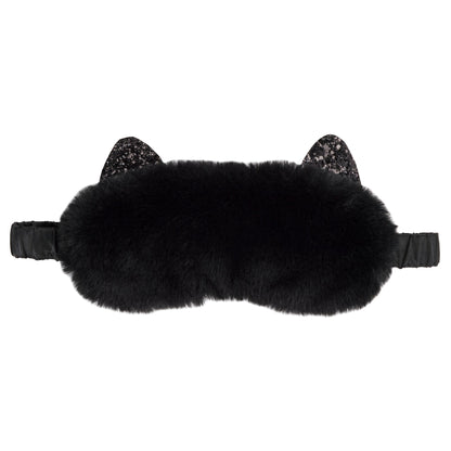 Plush Cat Sleeping Mask - Black Cat