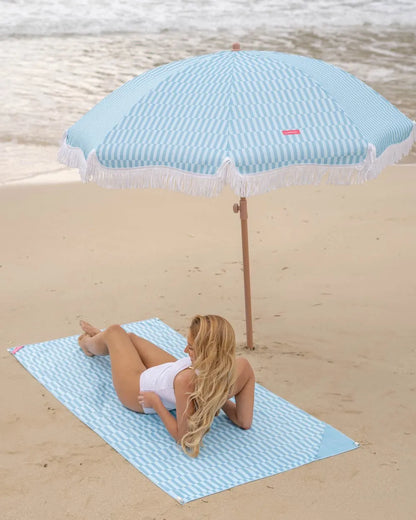 Outdoor blue parasol - CARAMEL