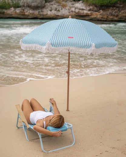 Outdoor blue parasol - CARAMEL