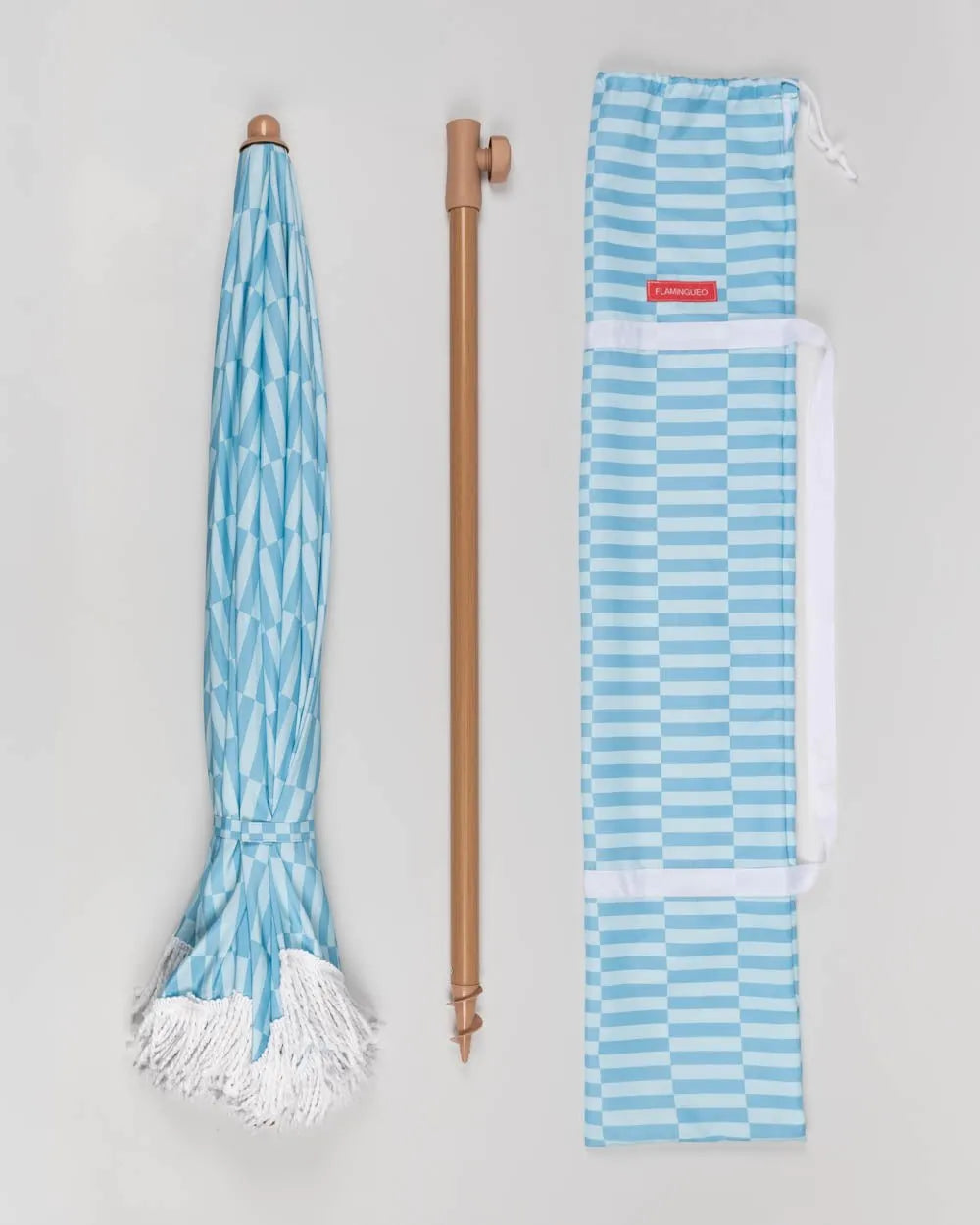 Outdoor blue parasol - CARAMEL