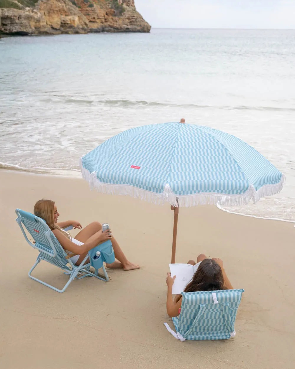 Outdoor blue parasol - CARAMEL