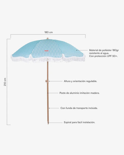 Outdoor blue parasol - CARAMEL