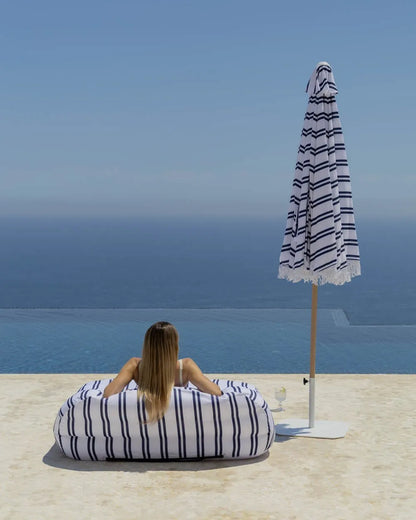 Blue outdoor umbrella - DORIA