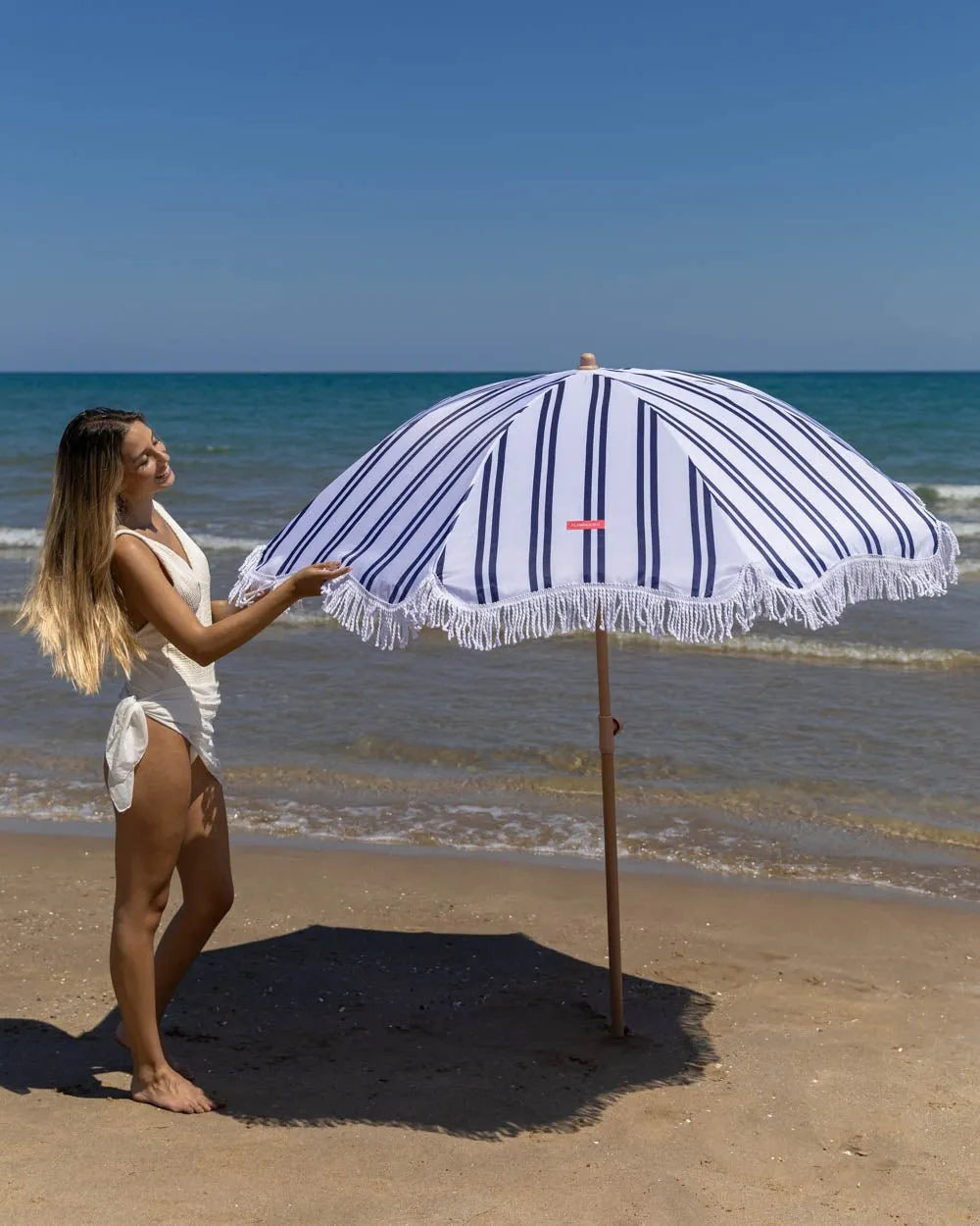Blue outdoor parasol - KEIRA
