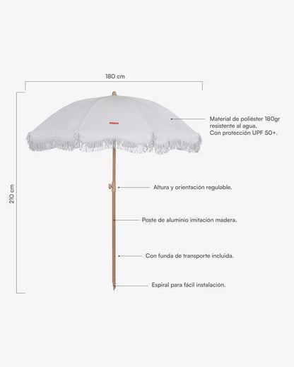 Outdoor beige parasol - MARION