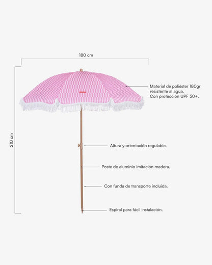 Sombrilla exterior rosa - CARAMEL