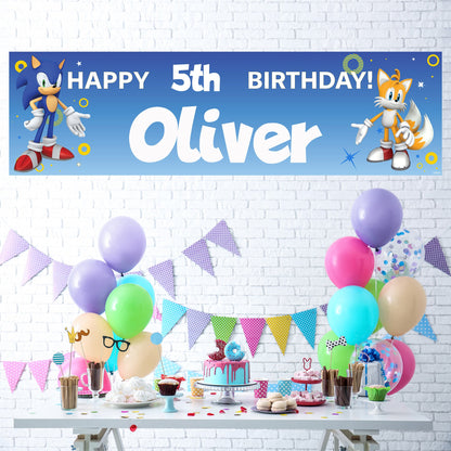 Sonic The Hedgehog Birthday Banner