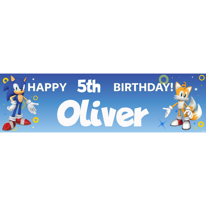 Sonic The Hedgehog Birthday Banner