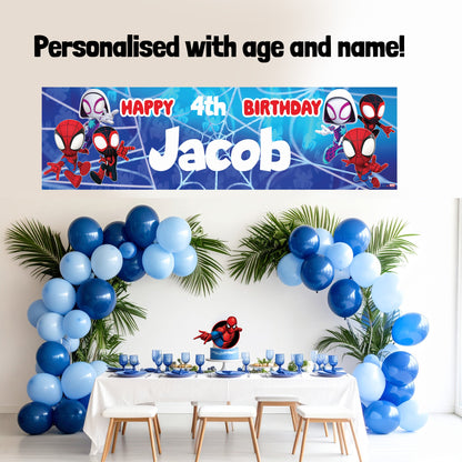 Marvel Spidey Personalized Birthday Banner