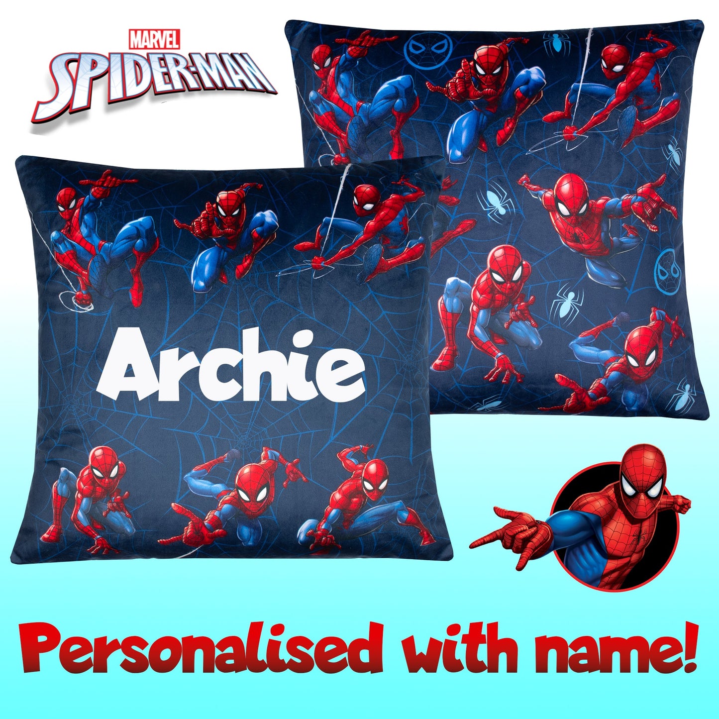 Marvel Spider-Man Coussin Cover 44 x 44 cm Super Soft Pillow Case garçon Bedroom Home Décor Gift garçon
