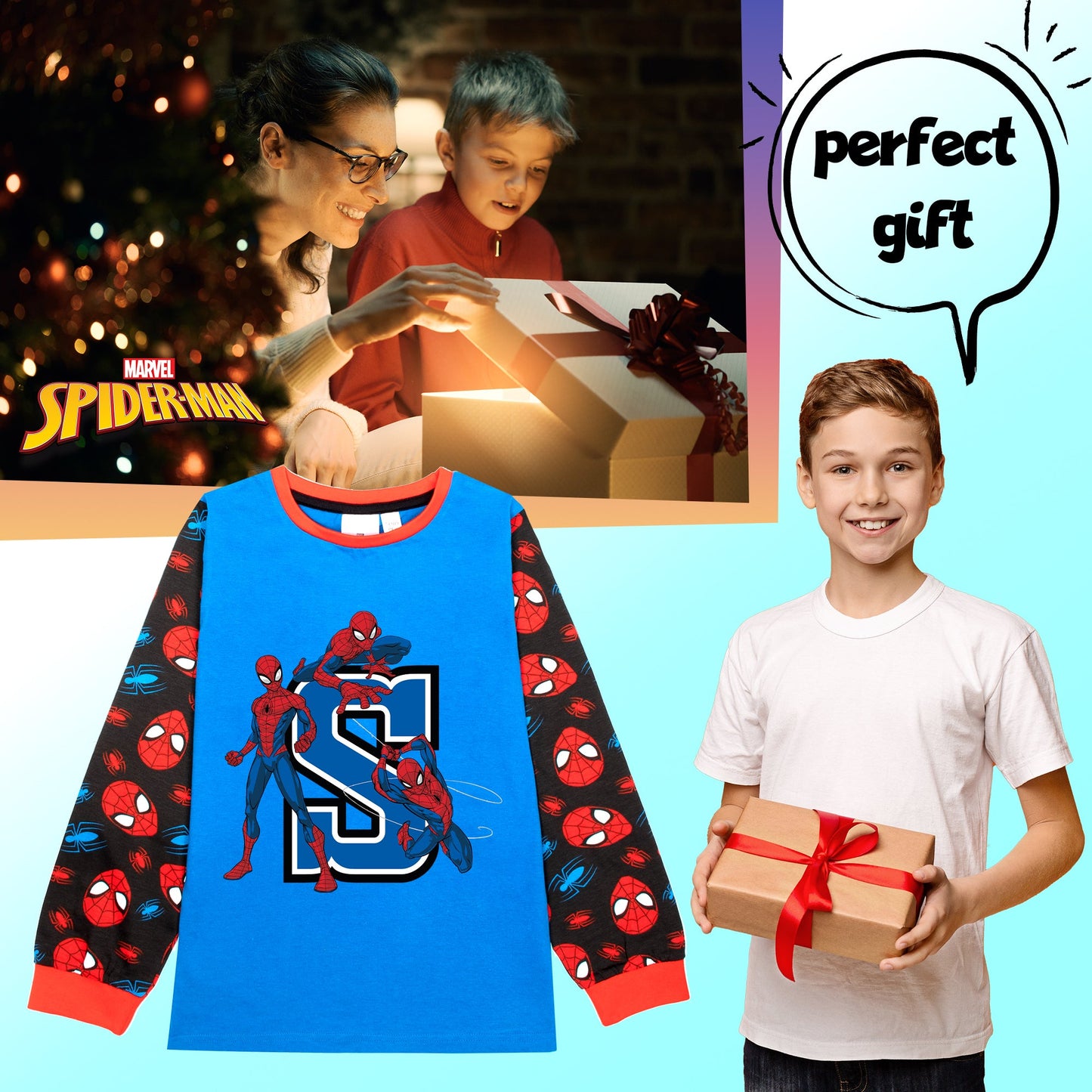 Marvel Spider-Man Personalised Initial Pyjamas