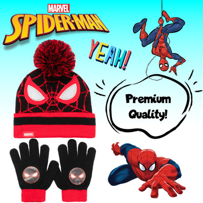 Marvel Spider-Man Winter Hat & Gloves Set garçon