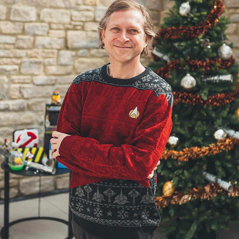 Red Star Trek Christmas Sweater
