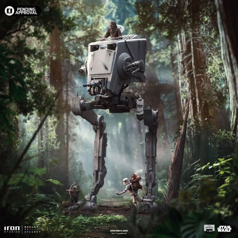 AT-ST and Chewbacca Statue - Star Wars - Demi Art Scale 1/20 - Iron Studios