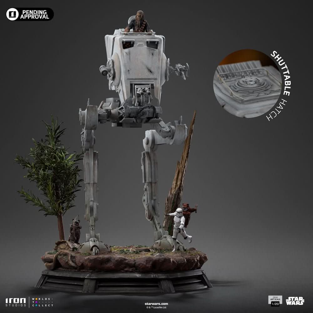 AT-ST and Chewbacca Statue - Star Wars - Demi Art Scale 1/20 - Iron Studios