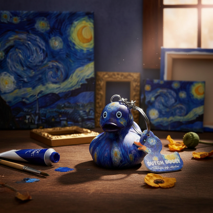 Porte-clés Canard Starry Night Vincent Van Gogh